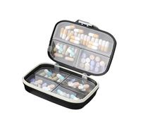 Organisateurs de médicaments faciles d'accès avec compartiments transparents, preuve de récupération rapide des pilules pour activités de plein air, double couche