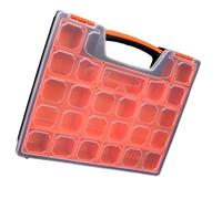 Organisateurs de pièces et outils avec séparateurs amovibles, boîte de rangement avec loquets, poignée portable, rangement d'outils de qualité industrielle pour le travail en plein air