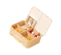 Organisateurs de pilules hebdomadaires avec compartiments à double couche intégrés pour trier et transporter efficacement les médicaments. Boîte de rangement portable pour médicaments