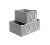 Organisateurs de placard StorageWorks avec poign es, paniers de rangement rectangulaires pour tag res, bacs de rangement pliables pour placard