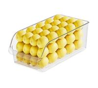 Organisateurs de réfrigérateur - Rangement empilable transparent | contenants alimentaires sans BPA, trous de vidange | Tiroir de placard de réfrigérateur pour l'organisation du congélateur de