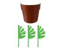 Organisateurs de salle de bain avec motif Monstera Porte-brosse à dents monté sur lunettes pour accessoires