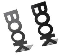 Organisateurs de Serre-Livres, 1 Paire de Serre-Livres Décoratifs en Métal, Films Robustes pour la Décoration de Table de Maison et d'école (208mm Nouvelle Paire Noire)