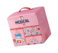Organisateurs de stockage de médicaments pliables à tiroirs multiples, conception efficace en espace, transport à la main pour l ' organisation des médicaments à domicile, organisateurs pliables