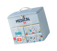 Organisateurs de stockage de médicaments pliables à tiroirs multiples, conception efficace en espace, transport à la main pour l ' organisation des médicaments à domicile, organisateurs pliables
