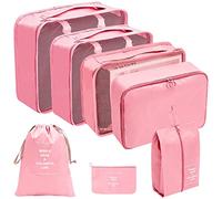 Organisateurs de valise, 7 pièces, organisateur de valise, organisateurs de voyage, emballage de cubes pour cosmétiques, vêtements, vêtements, sacs, chaussures, accessoires de voyage, sacs de voyage