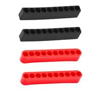 Organisateurs d'embouts en plastique 4 pièces 10 trous Bandes 6 35 mm Tige hexagonale Compatible atelier Stockage en plastique Foret de roulement Rack