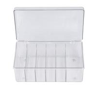 Organisateurs d'extensions de cils, 6 compartiments de rangement, couvercle anti-poussière transparent, organisateur de fournitures d'extension de cils pour Salon de beauté