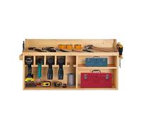 Organisateurs d'outils de quincaillerie muraux à 2/4 étagères armoire 5/10 fentes perceuse à percussion Station de charge Garage porte-outils électriques Durabilité, Efficacité(Black 2-Shelf 5-Slot)