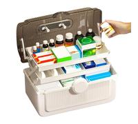 Organisateurs personnels pour pilules, boîte à médicaments, organisateur de médicaments avec boîte artisanale pliable, boîte de rangement avec poignée portative avec conception de clip de sécurité,