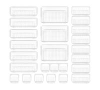 Organisateurs pour - Ensemble de boîtes de séparateurs transparentes, boîtes de rangement empilables pour tiroirs | 25 pièces support multi-usage pour chambre à coucher, placard, cuisine, cosmétiques