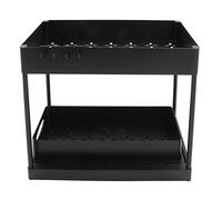 Organisateurs sous évier Paniers de rangement coulissants Grande capacité Gain de place Support de rangement sous évier pour salles de bains Cuisines Placards Buanderies Bureaux (Noire)