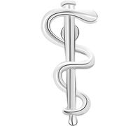 Organisation Mondiale de la santé des Broches de Logo pour médecin infirmière Symbole médical Pharmacie Bien-être Sliver Snake Caduceus Pins Badge fabriqué en Chine