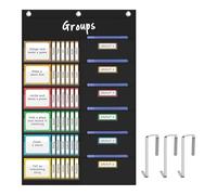 Organisation pour enseignants en nylon avec étiquettes personnalisables, dossiers transparents et crochets en métal pour école à domicile, salle de classe, organisation de groupe, poche de rangement