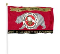 Organisations Municipales Du Comté, Le Service D'Incendie Du Comté De Los Angeles Bannière Décoratif Drapeau Avec Œillets Drapeaux Pour Bar Cour Maison 3X5Ft