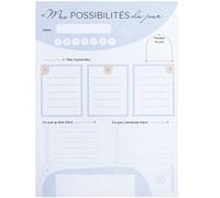 Organisatoo Bloc notes développement personnel - Motivation, confiance en soi, suivi quotidien des priorités, envies et obligations. Carnet A5 de 50 pages détachables. Mes possibilités du jour