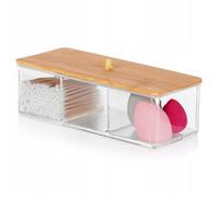 Organisatrice de maquillage - ORION - WHITNEY - Transparent - 3 compartiments - Plastique de qualité