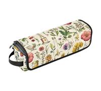 Organiseur 2 en 1 pour outils capillaires avec coussinet résistant à la chaleur, étui de transport portable pour outils chauds, fer à friser, fers plats, volumateur de cheveux, monopoly