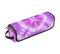 Organiseur 2 en 1 pour outils capillaires avec coussinet résistant à la chaleur, étui de transport pour lisseurs, fer à friser, sèche-cheveux, teinture rose violette