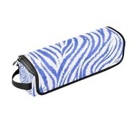 Organiseur 2 en 1 pour outils capillaires et tapis résistant à la chaleur amovible pour fers plats, lisseurs, fers à friser, sac de voyage imprimé bleu pour outils capillaires, imprimé bleu, 1 Size