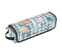 Organiseur 2 en 1 pour outils capillaires et tapis résistant à la chaleur avec fermeture éclair - Grand étui de voyage pour outils chauds, fer à friser, fers plats, volumateur de cheveux, œufs de