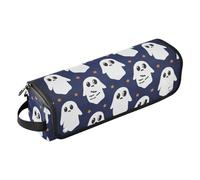 Organiseur 2 en 1 pour outils de cheveux et tapis résistant à la chaleur avec fermeture éclair Motif fantôme blanc