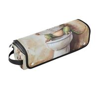 Organiseur 2 en 1 pour outils de coiffure avec tapis amovible résistant à la chaleur pour fers plats, lisseurs, fers à friser, dragon mignon, vintage, lecture de journaux