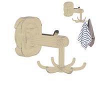 Organiseur à crochets à 6 griffes - Crochet rotatif à 360 degrés, organiseur de douche sans perçage, support de rangement peu encombrant | Idéal pour organiser écharpes, serviettes, clés, outils