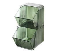 Organiseur à thé portable de grande capacité pour chambre à coucher, bureau, placards, vert, 26 x 12 x 13 cm