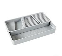 Organiseur à Tiroirs Extensible pour Couverts - Rangement Cuisine Ajustable 18-29cm Boîte Plastique Durables(Gray Tool Rack)
