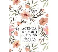 Organiseur AESH 2025/2026: Agenda de Bord 2025 2026 | Planificateur hebdomadaire A4 avec calendrier scolaire, 45 fiches de suivi et pages pratiques - Cadeau AESH d’école idéal