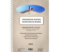 Organiseur agenda semainier Secrétaire de mairie 2025 A5 spirale 160 pages suivi des 12 mois et des 52 semaines (A5 21x14,8 cm, Secrétaire de mairie)