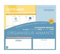 Éditions 365 – Organiseur aimanté – Calendrier mensuel sept. 2026–déc. 2027
