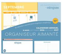 Organiseur aimanté calendrier mensuel sept. 2026-déc. 2027