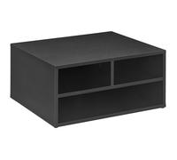 HOMCOM Support Imprimante Caisson de Bureau Meuble de Rangement pour Bureau avec 3 Compartiments Organisateur de Bureau 47 x 40 x 22,5 cm, Noir