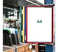 Organiseur Bureau Mural - Organiseur Bureau Fixer Mur, 10 Pochettes Double Face, Kit Pupitre Présentoir De Table Design, Système Classement Et Daffichage Documents A4