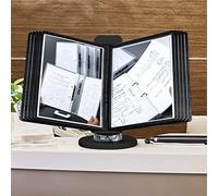 Organiseur Bureau - Organiseur Documents Référence De Bureau, Porte-classeur Rabattable,10 Pochettes Visualisation Recto-verso, Kit Pupitre Présentoir De Table Design(10 Panel)