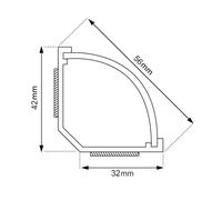 Maclean Bande de masquage pour canal de câble MCTV-576 1,5 m 56×32 mm Blanc avec ruban adhésif