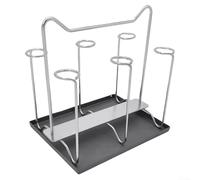 Organiseur compact avec plateau drainable intégré pour un séchage rapide et hygiénique (gris)