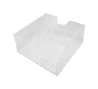 Organiseur cosmétique pour outils d'extension de cils, boîte de rangement en acrylique transparent avec couvercle anti-poussière, 22 x 22 x 10 cm