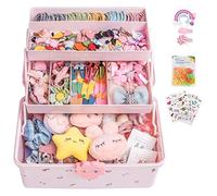 Organiseur d'accessoires pour Cheveux pour Enfants | Boîte de Rangement pour Accessoires de Cheveux | Jolie boîte de Rangement pour Maquillage et épingles à Cheveux | Boîte de Rangement Portable