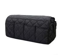 Organiseur d'accoudoir de canapé, organiseur de fauteuil, organiseur imperméable pour accoudoir de canapé, organiseur antidérapant et inclinable pour télécommandes TV, livres, magazines (noir)