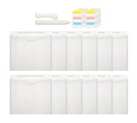 Organiseur d'album à onglets, organisateur de papier d'album, sac de rangement transparent pour album de 12 pièces, boîte de papeterie pour étudiants anti-poussière avec cintreuse pour salle riu