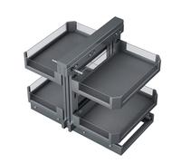 Organiseur d'angle coulissant, étagère de rangement coulissante pour armoire de cuisine d'angle avec 4 paniers, organisateur d'armoire d'angle robuste pour la maison 900mm