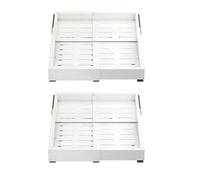 Organiseur d'armoire coulissant, panier de rangement télescopique, 38,1 x 30,5 cm, plateau coulissant lisse, panier en maille métallique robuste, organisateur d'angle avec rails réglables, solution de