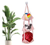 Organiseur de balle - Support vertical en maille multicouche - Rangement de basket-ball au-dessus de la porte | pour basket-ball, volley-ball, en peluche, maison, chambre à coucher, salon