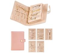 Organiseur de bijoux anti-ternissement pour voyage, classeur de rangement de bijoux amélioré avec compartiments divisés sans nœuds et pochettes transparentes faciles à trouver, cadeau de fête des
