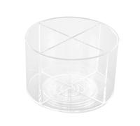 Organiseur de Boissons en Acrylique Transparent,Rotatif À 360°,4 Compartiments pour Petits Emballages de Boissons et Fournitures de Bureau