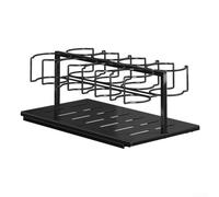 Organiseur de bouteilles d'eau extractible pour comptoir de cuisine avec rails coulissants pour armoires sous évier et comptoirs étroits (noir)