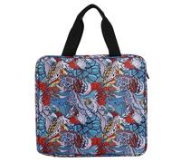 Organiseur de broderie - Sac de rangement pour projet de broderie - Boîte à broder à motif floral - Sac de transport carré - Organiseur léger avec poignées - Sac de transport avec plusieurs poches